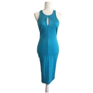 Bebe Keyhole front bodycon strappy back midi dress Size Small , worn once